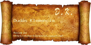Dudás Klemencia névjegykártya